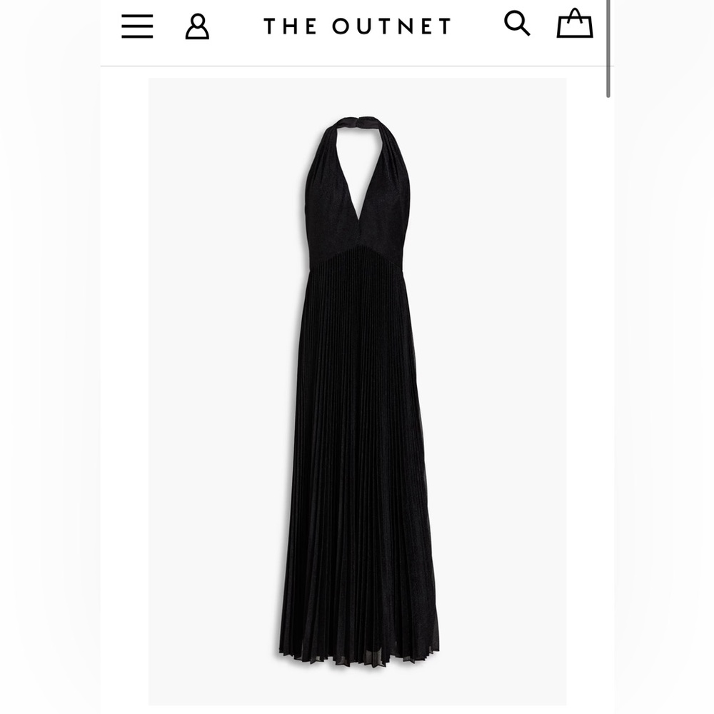 Halston Heritage Navy Pleated Gown - Altered for petite gals